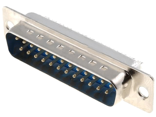 Conector 25 pini, D-SUB, tata, pe cablu, DSC-025