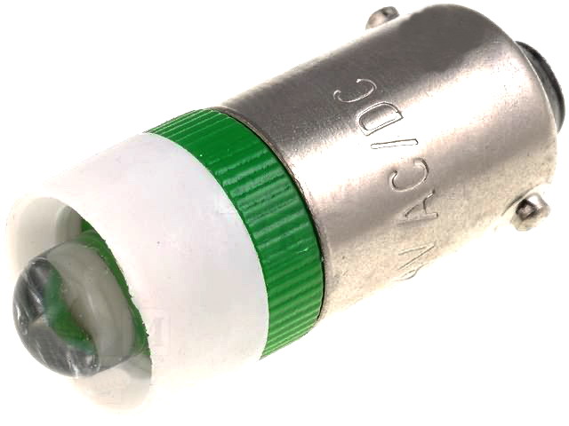 Lampa BA9S, cu led, verde, 24V, LLED-B9/24/G