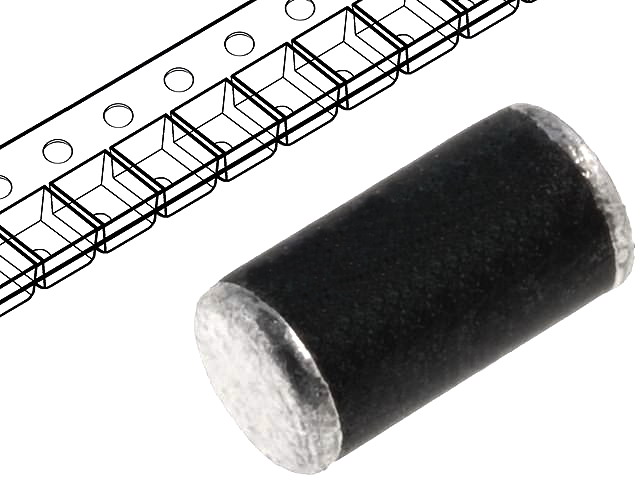SUF4007, Dioda redresoare, MELF, 1A, 1000V, 75ns, DIOTEC