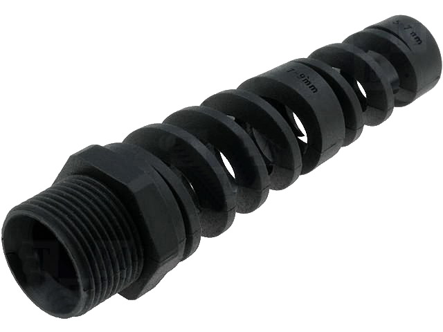 Manson Protectie cablu PVC negru; D 5-7mm, 12237-Bulgin