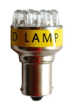 Bec auto led,  galben, lampa semnalizare BA15S, S25-12