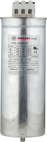 Condensator trifazat, 157uF, 38.5A, 450VAC, 30KVAR, 416.46.3360