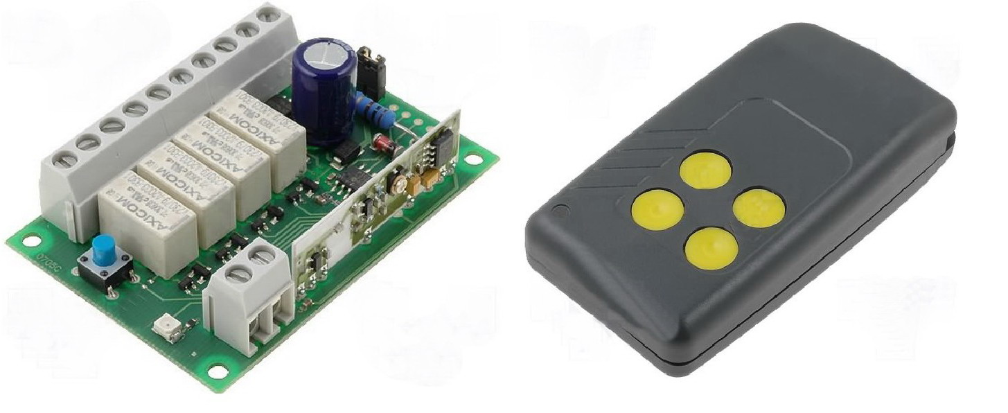 Modul radio comanda 4 canale Emitator, Receptor, Telecomanda RF 433.92Mhz