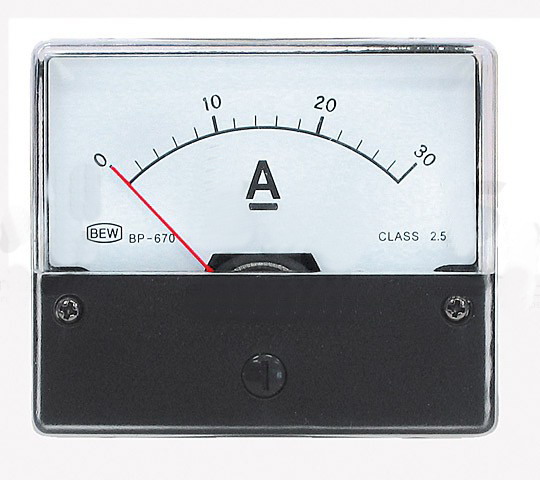 Ampermetru panou, analogic, de curent, montare panou, 0-30ADC, BP-670/30ADC