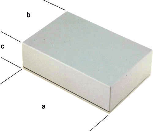 Cutie plastic pt turnare, 25x20x14mm, ABS-04