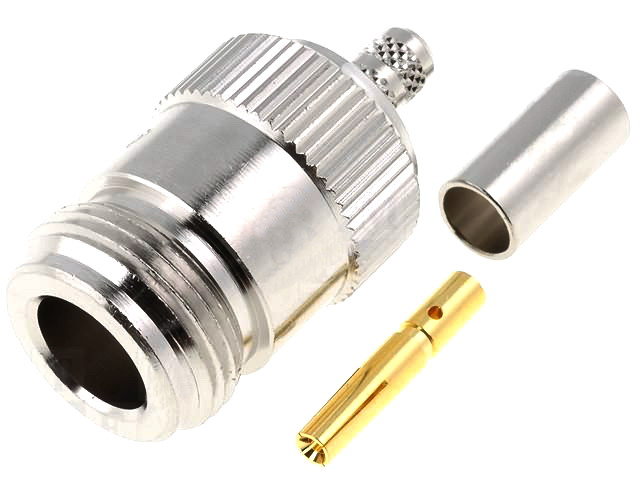 Conector N tata, RG213, RG393, N6121A1NT3G150 AMPHENOL