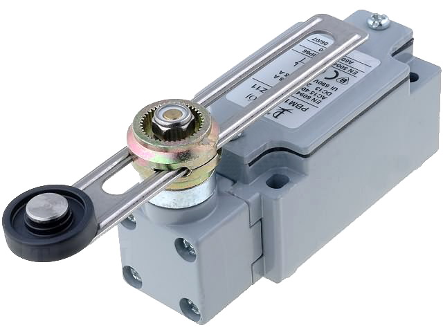 Limitator sfirsit de cursa cu lamela si rola 10A, NO, NC, PBM1E51PZ11