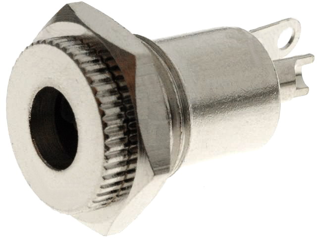 Mufa alimentare soclu DC, 5.5x2.5mm, PC-GM2.5