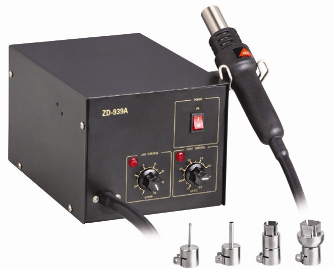 Statie de lipit cu aer cald, 500C, 320W, pt SMD, 4 duze, ZD-939A