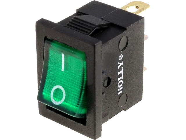 Comutator basculant; ON-OFF, 10A, 3 pini, orificiu montare 19x13mm, D-KWS34