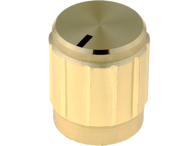 Buton potentiometru, indicator  AL, auriu, ax 6mm, GS6M-14X16
