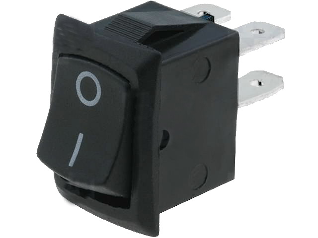 Comutator basculant; ON-OFF, 3A, 4 pini, DPST, orificiu montare 18x13.1mm, RSM2013C3BK