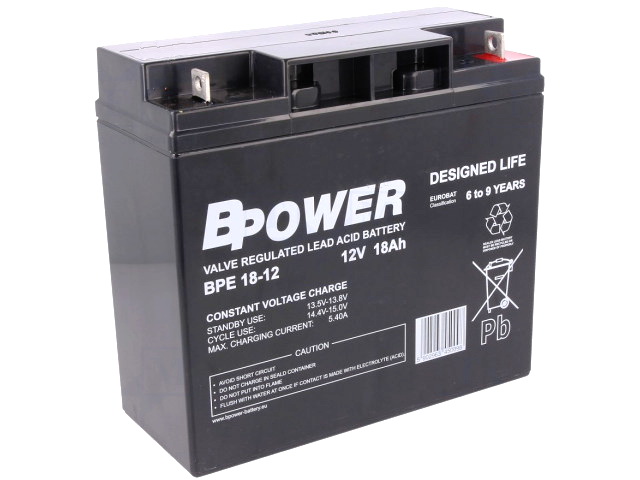 Acumulator cu plumb, 12V, 18Ah, terminal M5, MP18-12