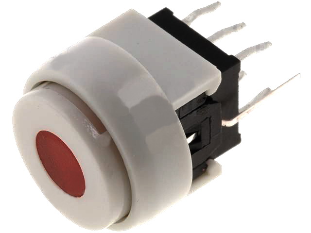 Push buton monostabil rotund led rosu PB6136FBL-1