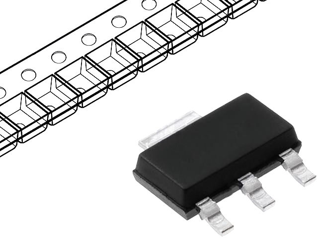 LM2937IMP-3.3N, 3.3V, 0.5A, SOT223,