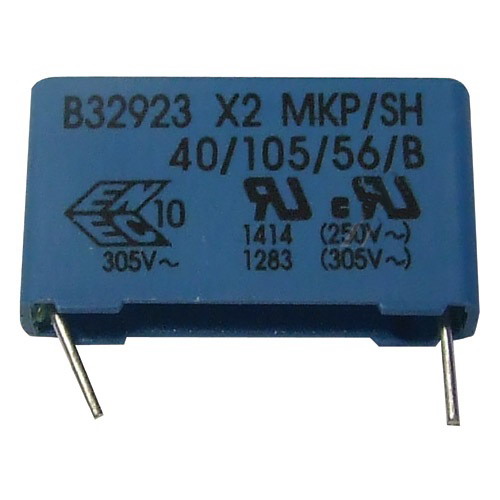 220nF/305V, 630VDC, condensator, X2, RM22.5, EPCOS