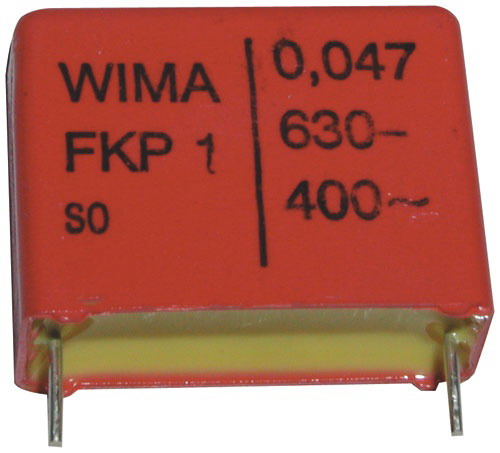 47nF/630V, condensator film, FKP1, RM22.5, WIMA
