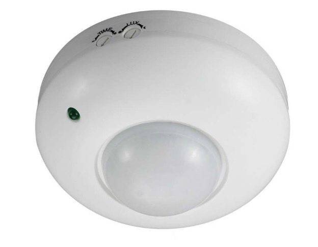 Senzor de lumina, miscare, infrarosu, pe tavan, 360 grade, infrarosu, 10s-7min, 1200W, SENS-PIR-C03