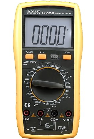 Aparat masura digital, LCD 4,5 cifre, DC, AC, capacimetru, frecventa, temperatura, buzer, 19999,  AX-585B