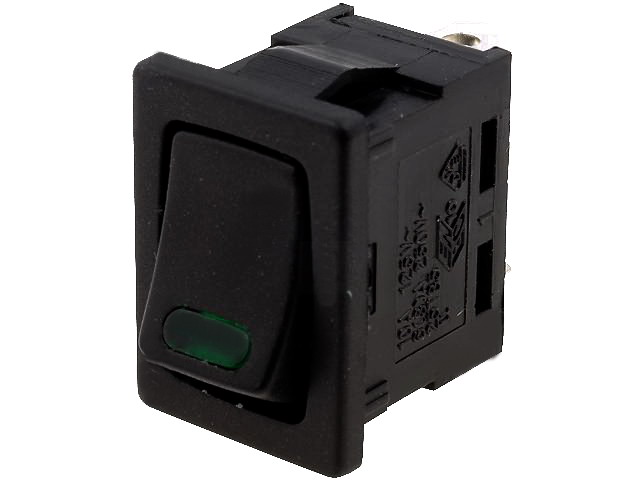 Comutator basculant, ON-OFF, 10A, 4 pini, SPST, orificiu montare 19.4x13mm, RS1366LBBGL3