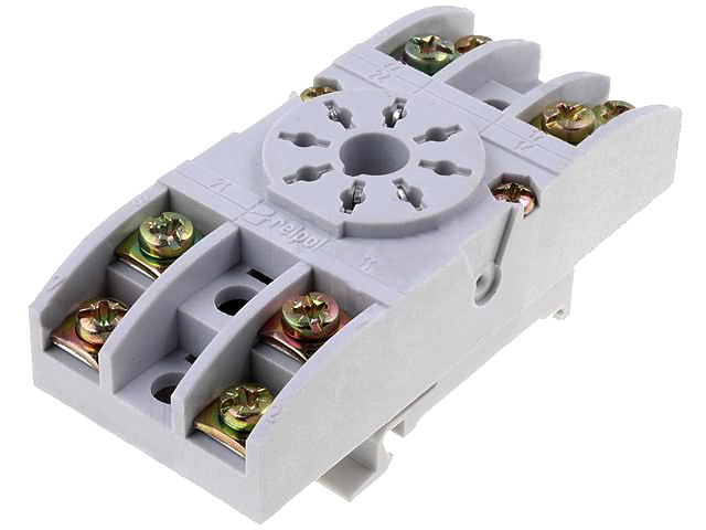 Soclu releu 8 pini, DIN, GZU8