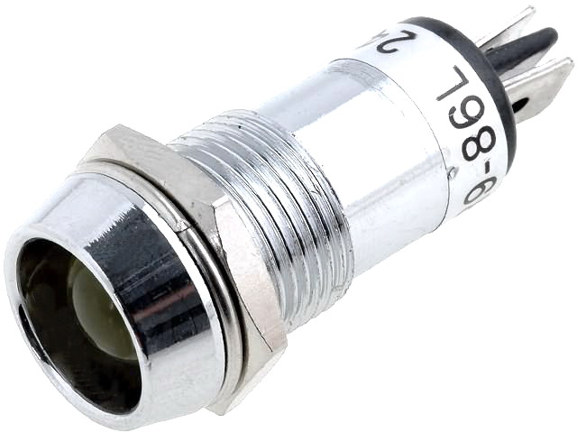 Lampă de semnalizare: LED; concav; galbenă; 24VDC; Ø14,2mm; IP40, ILL16-24Y