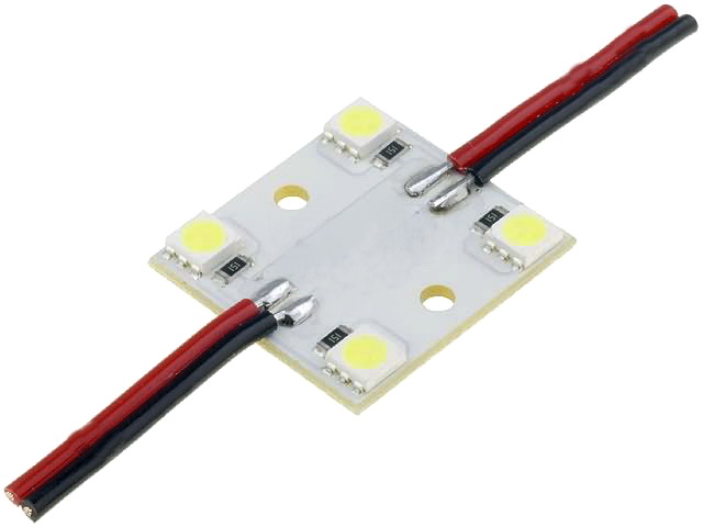 Modul 4LED, 12VD,C alb, 72lm, OF-LED4PLCC6-WW