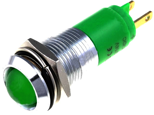 Lampa semnalizare 12-14V, AC, led verde, IP67, SWBU14722