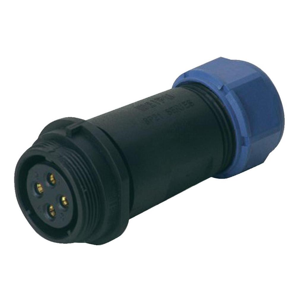 Conector circular 4 pini, mama, 500V, 30V, IP68, SP2111/S4
