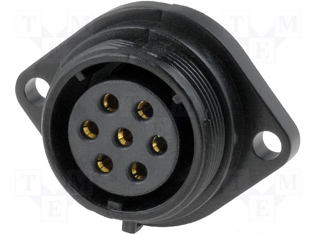 Conector circular, 7 pini, mama, IP68, 500V, 15A,SP2113/S7, WEIPU