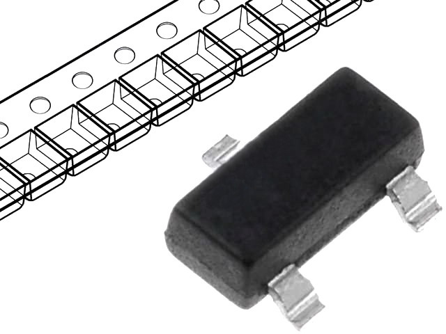 FDV304P, P-MOSFET, 25V, 1.5A, SOT23, ONSEMI
