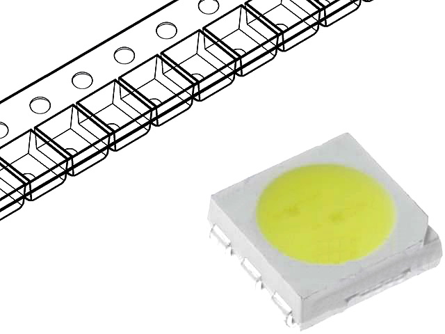 LED SMD alb rece, 12lm, 5060, OF-SMD5060CW-W