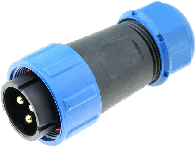 Conector circular 3 pini tata, 500V, 30A, IP68, SP2110/P3