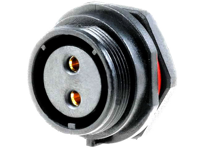 Conector circular 2 pini mama, IP68, 500V, 30A, SP2112/S2, WEIPU