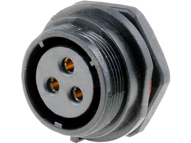 Conector circular 3 pini mama SP2112/S3 IP68 500V 30A WEIPU