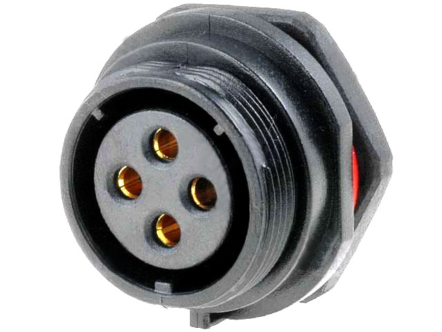 Conector circular 4 pini mama SP2112/S4 IP68 500V 30A WEIPU