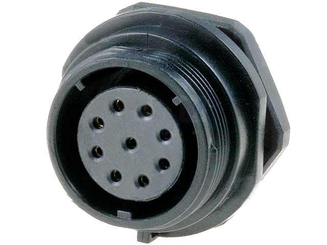 Conector circular, 9 pini, mama, panou, IP68, 500V 5A, SP2112/S9, WEIPU