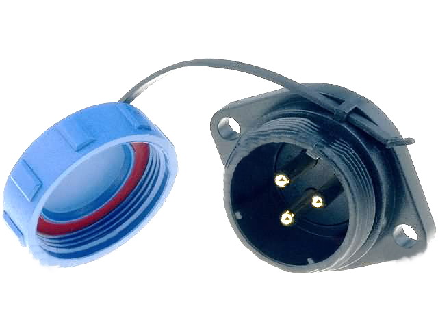 Conector circular 3 pini tata SP2113/P3C, IP68, 500V, 30A, WEIPU
