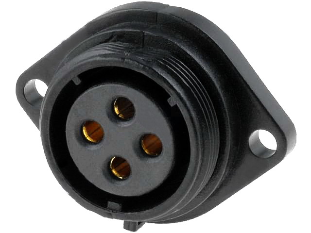 Conector circular 4 pini mama SP2113/S4 IP68 500V 30A WEIPU