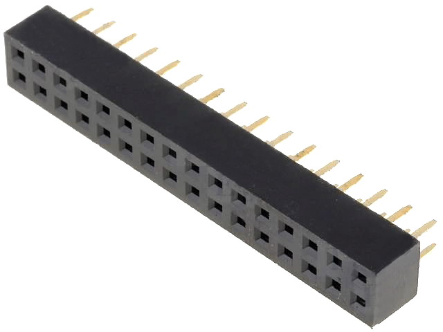 Soclu; şiruri pini; mamă; PIN: 32; drept; 2mm; THT; 2x16, ZL265-32DG