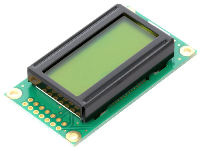 Display LCD; alfanumeric;  8x2; verde; LED, RC0802A-YHY-ESX