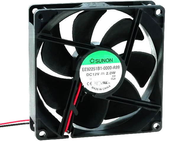 Ventilator 12VDC, 92x92x25mm, 2 fire, EE92251B1-A99, Sunon