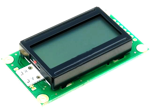 Display LCD; alfanumeric;  8x2; gri; 58x32x13.5mm, RC0802A-GHY-CSV