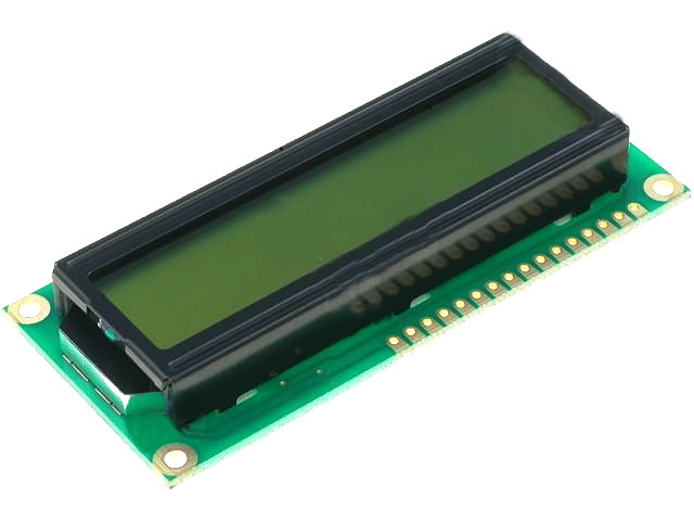 Display LCD; alfanumeric;  16x2; verde; fundal alb, 80x36x13.2mm, RC1602B-YHW-CSV