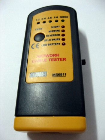 Tester retea, cabluri LAN, întrerupere, scurtcircuit, perechi inversate, perechi încrucişate, perechi separate, MS6811