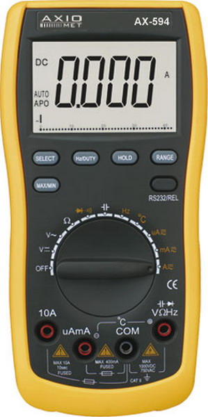 Aparat de masura digital, cu bargraf, DC, AC, R, capacitate, USB, AX-594, AXIOMET