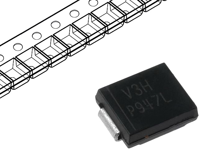 MBRS140T3G, SMD, Dioda Schottky 1A, 40V, SMB
