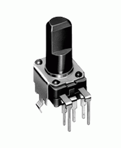 Potentiometru 10K, stereo, log, 15A, RK09K12C0A4D, ALPS