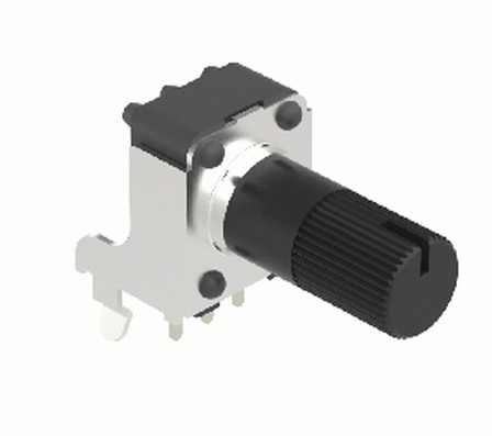 Potentiometru 10K, mono, lin, 1B, ax 12.4mm, RK09K11100E9, ALPS