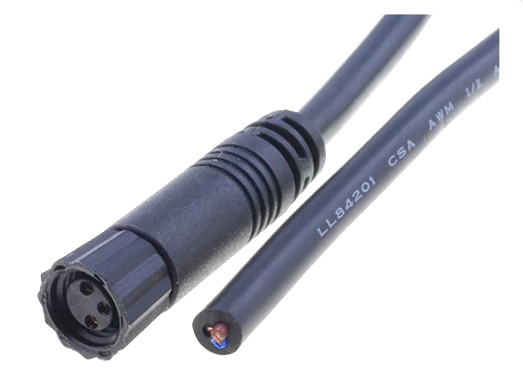 Cablu conector circular M8, 3 pini mama, 8P-03AFFM-SL7A01, 5A, 1m, IP67, AMPHENOL